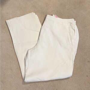 Women’s Ruby Rd Women White Linen Blend Pants Sz 16